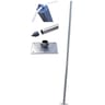 Mât acier   50 mm H 2,40 m (en 3 pièces) Embase 83° à visser ou pointe à planter
