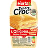 Herta tendre croc' sans croute fromage jambon conservation sans nitrite 200g