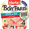 Herta le bon paris jambon au torchon conservation sans nitrite -25%sel 4tranches 140g