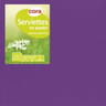 Cora serviettes x50 prune 33x33cm 2 plis