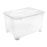 Eda coffre de rangement gigabox avec roulettes transparent 140l
