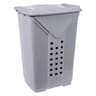 Coffre à linge prima gris béton 60l