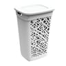 Coffre à linge almeria polypropyléne blanc cérusé 60l