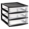 Module a6 3 tiroirs pm noir 18x21x.5x16.1cm