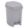 Poubelle salle de bain 6l gris