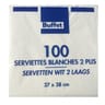 Codima serviettes x100 blanches 38x38cm 2 plis