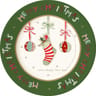 10 assiettes rondes 23 cm santa's socks red & green