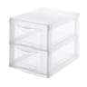 Mini tour de rangement orgamix A4 2 tiroirs transparent