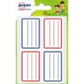 Avery 24 étiquettes scolaires bleues et rouges 36x56 mm