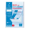 Exacompta  bloc 40 fiches bristol blanches pérforées 148x210 5x5