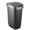 Poubelle twist noir/anthracite 50l