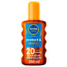 Nivea sun spray protect & bronze huile sèche spf 20 200ml