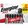 Energizer piles alcalines max alk aa/lr06 x14 offre speciale 322g