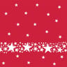 20 serviettes 25x25cm couronne inversée rouge