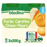 Bledina pots purée carottes choux-fleurs dès 6 mois 2 x 200g