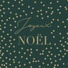 20 serviettes 33x33cm christmas dots or fond vert