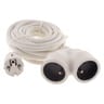 Prodelect prolongateur electtrique 3 m 2 fiches femelles 3g 1.5mm2 blanc