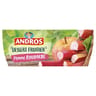 Andros dessert fruitier pommes rhubarbe 4x100g