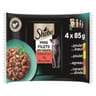Sheba pâtée pour chat mini filets au boeuf en sauce 4x85g