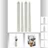 Bougies hautes blanches x4
