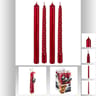 Bougies hautes rouges x4