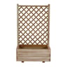Bac bois treillis 80 cm  x 32 cm H 130 cm - réf 5652