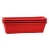 Eda lot 3 balconnières symphonie 50cm + plateaux - rouge rubis