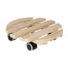 Support à roulettes diam 38cm en bois d'hêtre avec roulettes