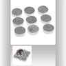 Bougies chauffe-plat coloris argent pailleté x9