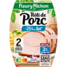 Fleury Michon 2 tranches roti de porc cuit -25% sel omega 3 soit 100 g