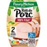 Fleury Michon rôti de porc cuit 100% filet sans sel nitrite 2 tranches 90g