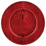 Assiette de présentation effet bois rouge