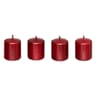 Bougies rouges x4