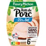 Fleury michon rôti de porc cuit -25%sel 6tranches 210g