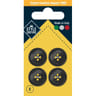 Boutons taill gris nacré 18mm x4 Style Couture