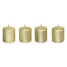 Bougies votives satin or x4