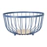 Corbeille fil métal+ bois d25cm
