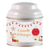 Contenant blanc en metal avec couvercle parfum canelle d'oranger