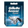 Gillette sensor excel lames x10
