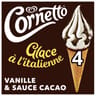 Cornetto 4 glaces à l'italienne vanille & cacao 560ml 324g