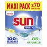 Sun tablettes lave-vaisselle tout en 1 citron x70 lavages 1.155kg