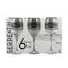 Lot de 6 verres à pied serpentin noir 24.5cl