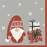20 serviettes 33x33cm 3 plis gnome with gifts