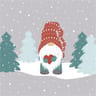 20 serviettes 33x33cm 3 plis tomte in forest