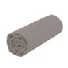Drap housse 90x190 "uni 57 fils taupe"
