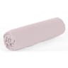 Drap housse 160x200 uni rose clair 57 fils