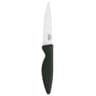 Couteau office lame céramique blanche 10 cm manche noir soft