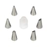 6 douilles inox assort. + adaptateur plastique