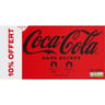 Coca-Cola sans sucres boite 15x33cl dont 10% offert