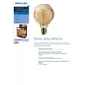Philips ampoule LED 40w globe 95mm blanc chaud ambrée dimmable
